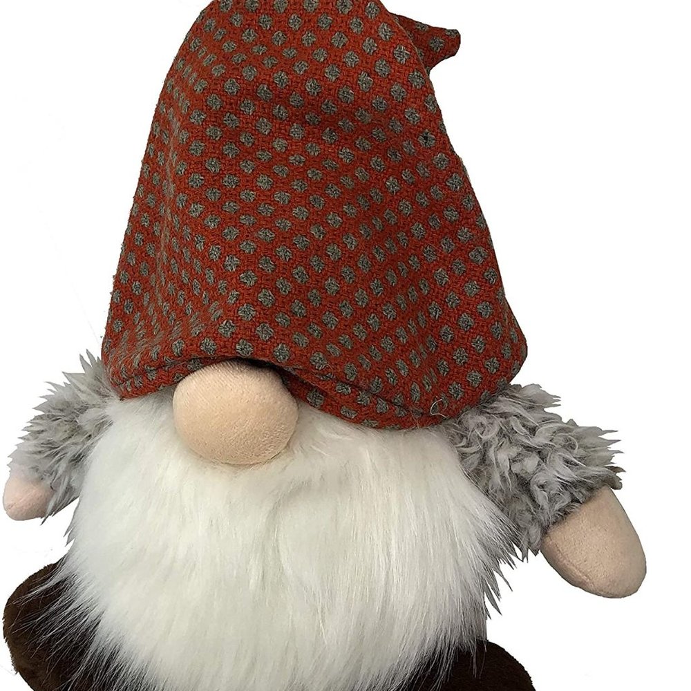 Plush GNOME Dog Toy-Squeak and Crinkle- (XL) 19in